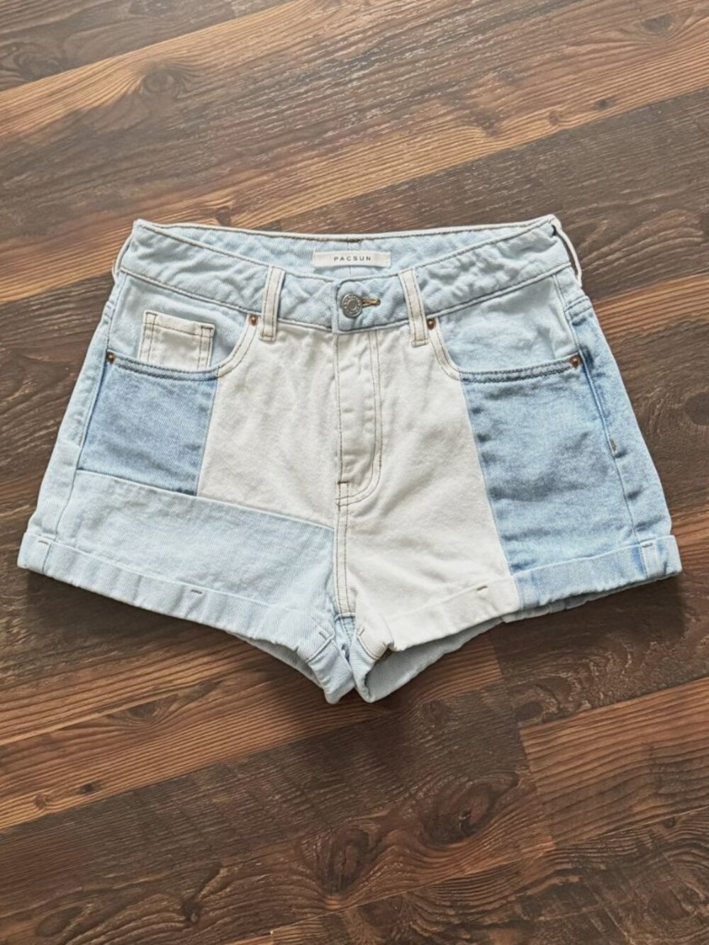 PacSun Hopper Patch Denim Mom Shorts
